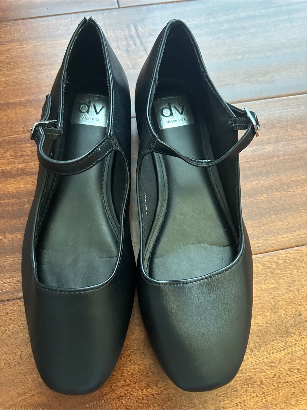 Dolce Vita Black Mary Jane Square-Toe Flats